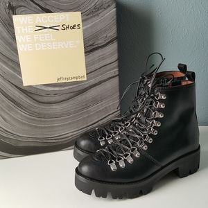 Jeffrey Campbell Black Combat Boots